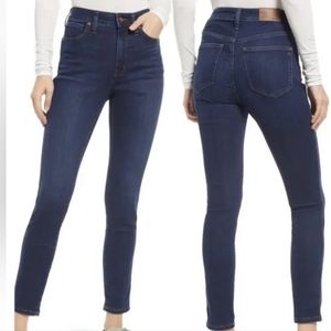 MADEWELL Curvy High Waist Skinny Jeans dark wash size 28